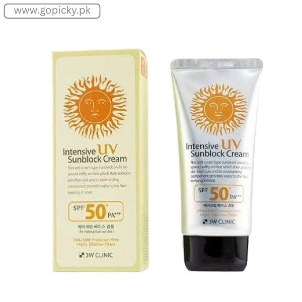 3wClinic - Intensive UV Sunblock Cream SPF50 in Pakistan