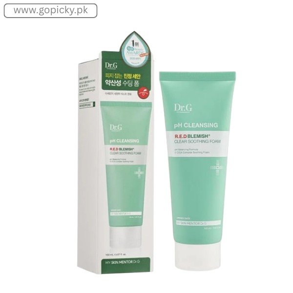 DR.G - pH Cleansing Red Blemish Clear Soothing Foam in Pakistan