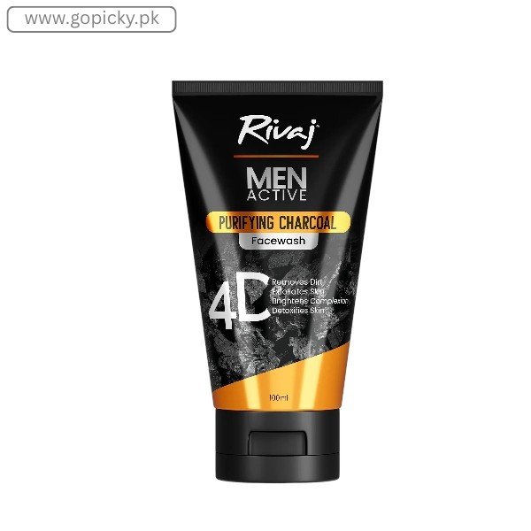 Rivaj Men Active Purifying Charcoal Face Wash in Pakistan