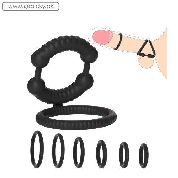 7 PCS Silicone Penis Ring Set in Pakistan