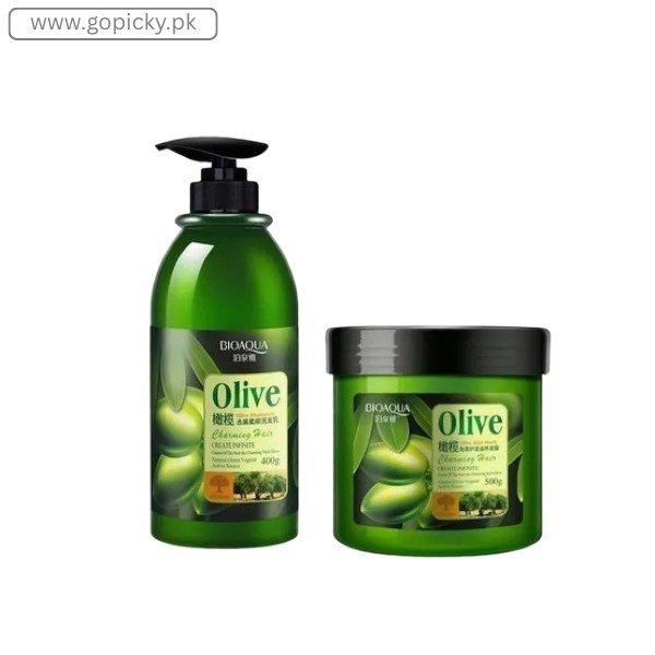 Bioaqua Natural Extraction Olive Anti Dandruff Silky Shampoo In Pakistan