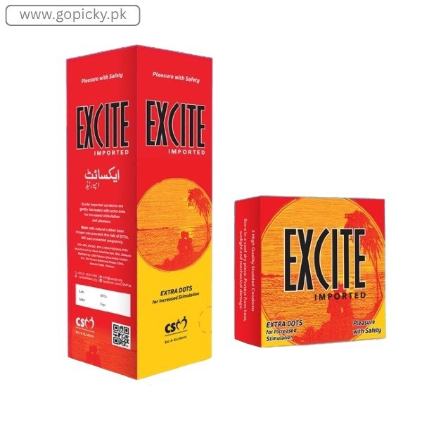 Excite Extra Dotted Imported Condoms In Pakistan